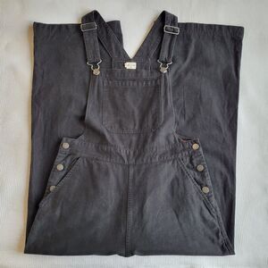 BRIDGE & BURN Roscoe Black Cropped Overalls Size 28 Classic Workwear Canvas
